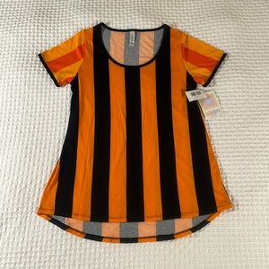 LuLaRoe Women’s Halloween Classic T /Size: XS/ Color: Orange-Black Striped (NWT)
